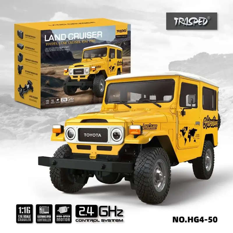 Hg New 1/16 Rc Off-Road Vehicle Toy Model 4x4 Fj40 Electric Crawler Car Light Sound Systems Boys Toys Christmas Birthday Gifts