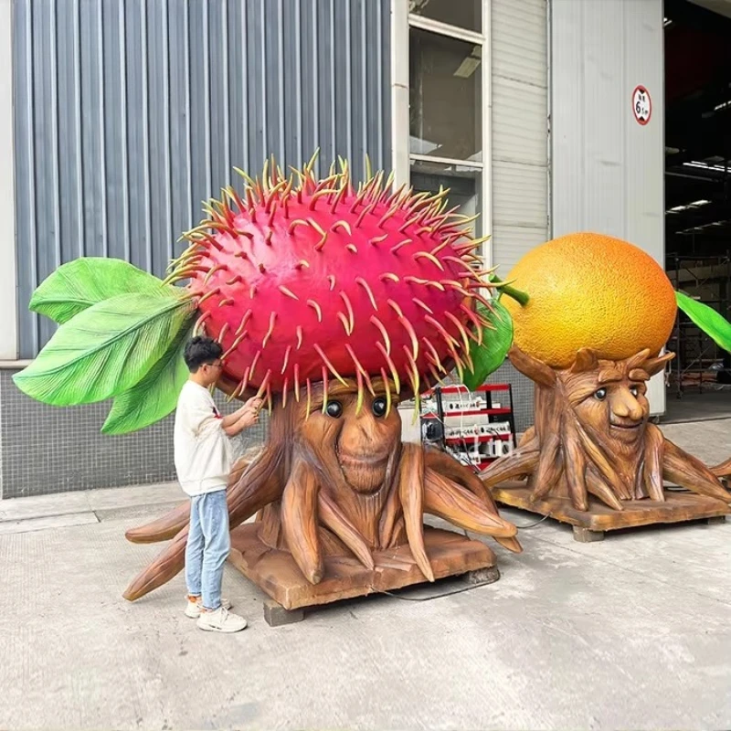 Árbol animado hecho a mano, modelo parlante, árbol rambutan parlante