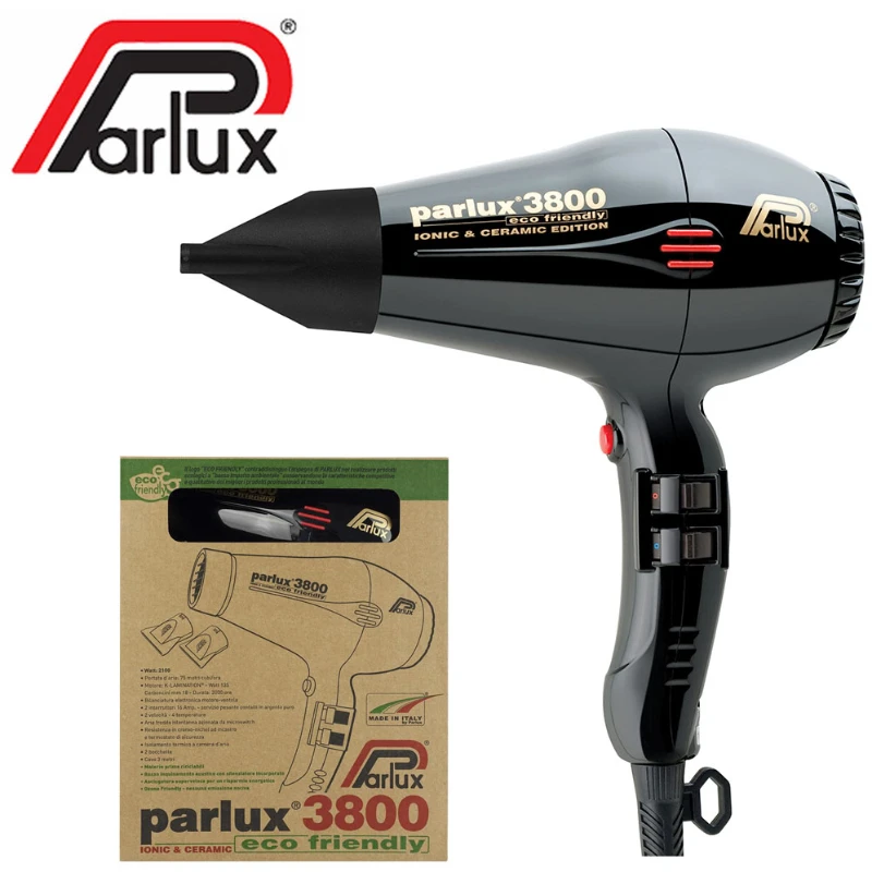 Parlux 3800 Original Professional Hair Dryer Negative Ion Hot and Cold Wind Powerful Wind Hair Dryer Parlux 3800 Blow Dryer