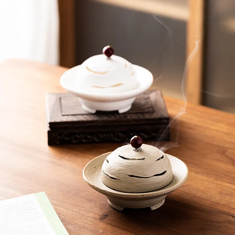 

LTT ceramic retro incense burner household indoor incense holder creative sandalwood burner