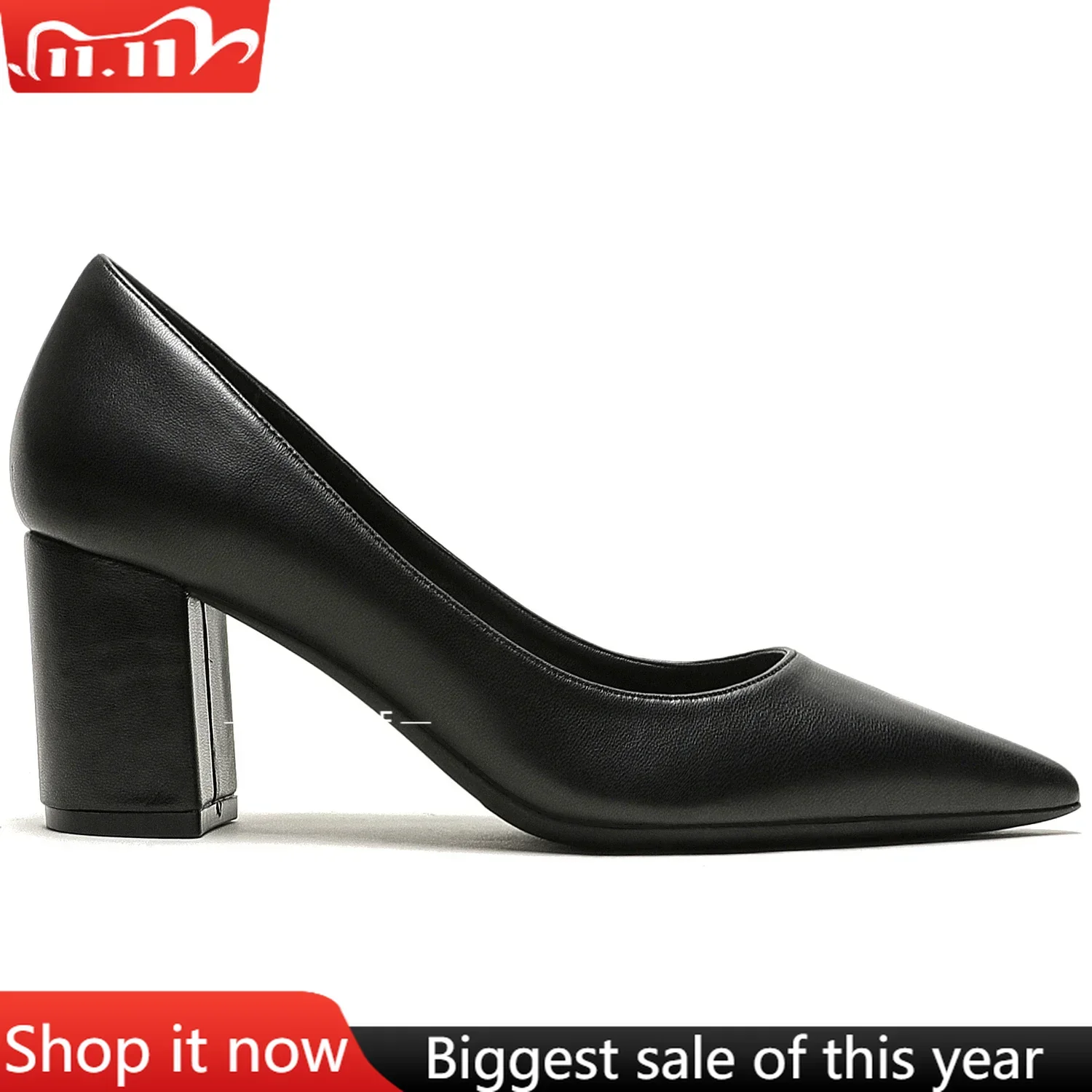 

【Measure your feet length before order】Women Block High Heel Pumps Pointy Toe Sexy Fetish Dress Party Office Lady Shoe 30-CHC-33