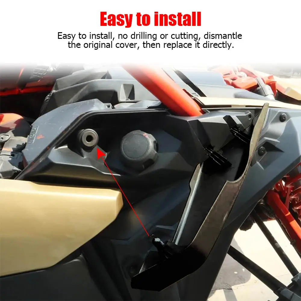 For Can Am Maverick X3 Max DS 900 1000R Turbo R RR XDS XRS 2017-2024 UTV Accessories Right Passenger Side Panel Gas Cap Cover