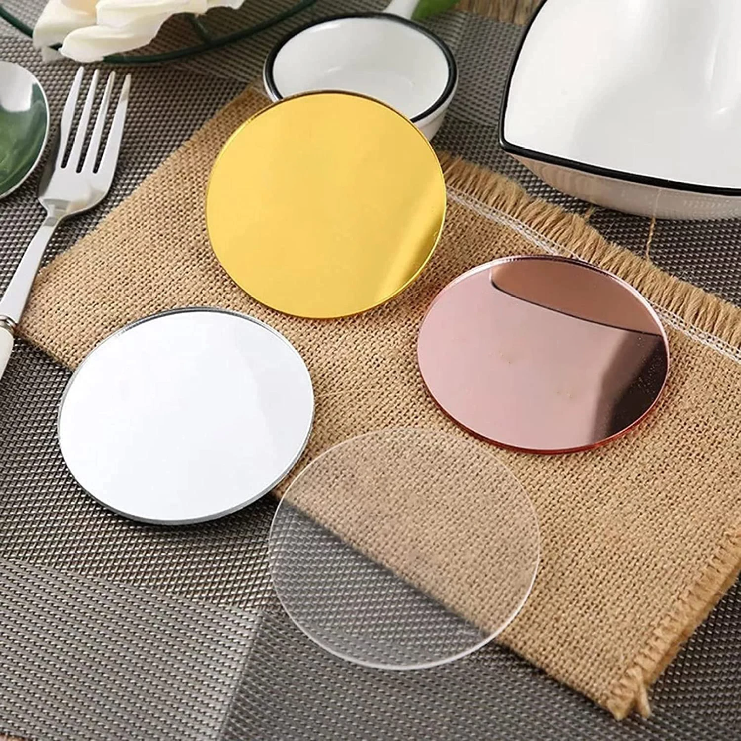 Frosted Circle Acrylic Ornament Disc Round Hanging Craft Color Acrylic Sign for Milestone Marker,Engraving,Painting,DIY Project