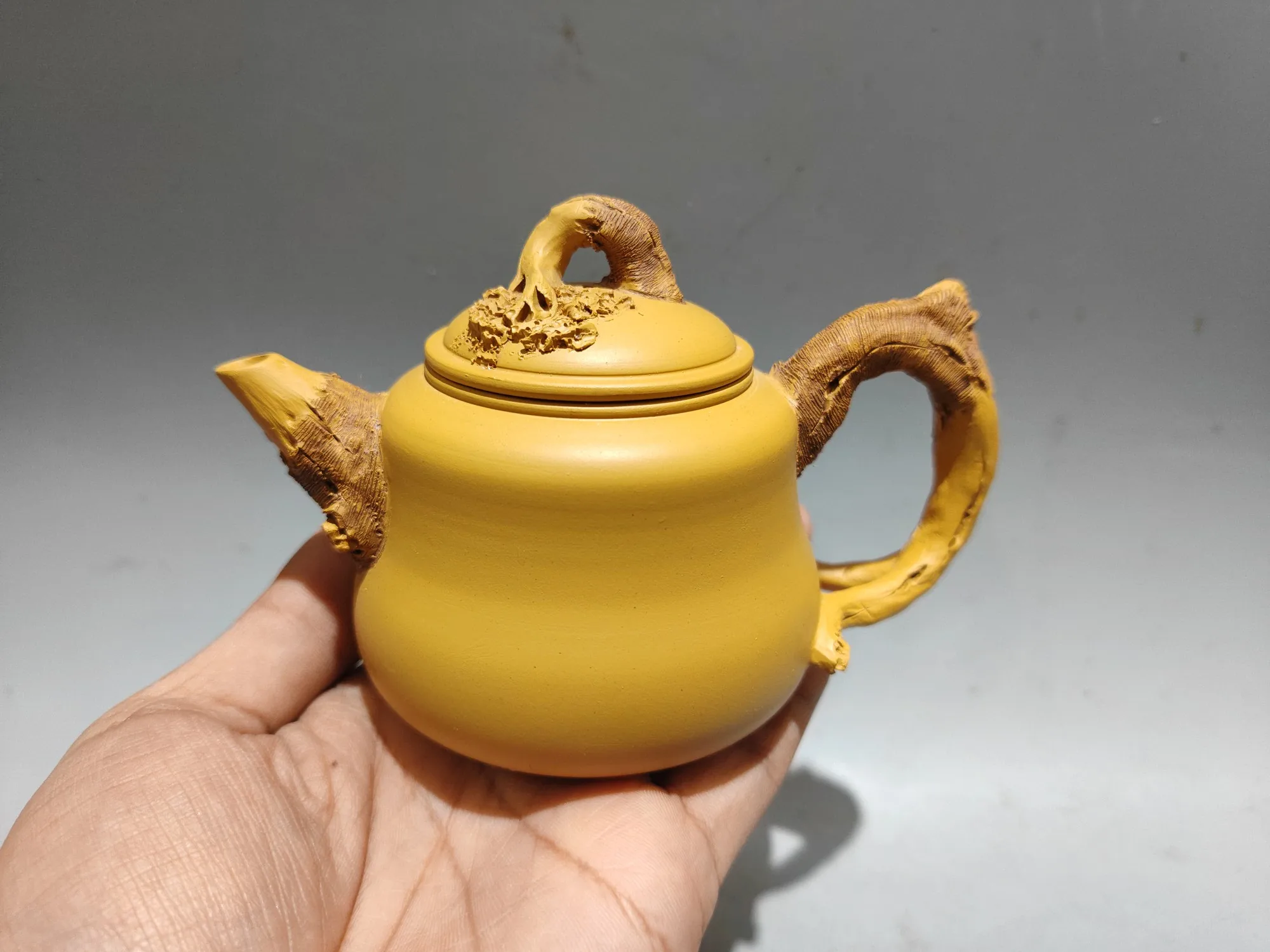 Yixing Purple Clay Teapot Huangduan sand Bark texture pot Stump covered teapot Kettle Teapot Flagon Ornaments