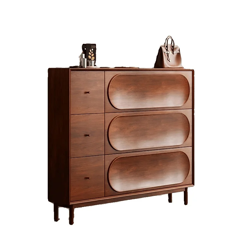 

bucket shoe cabinet ultra-thin household simple door modern retro entrance