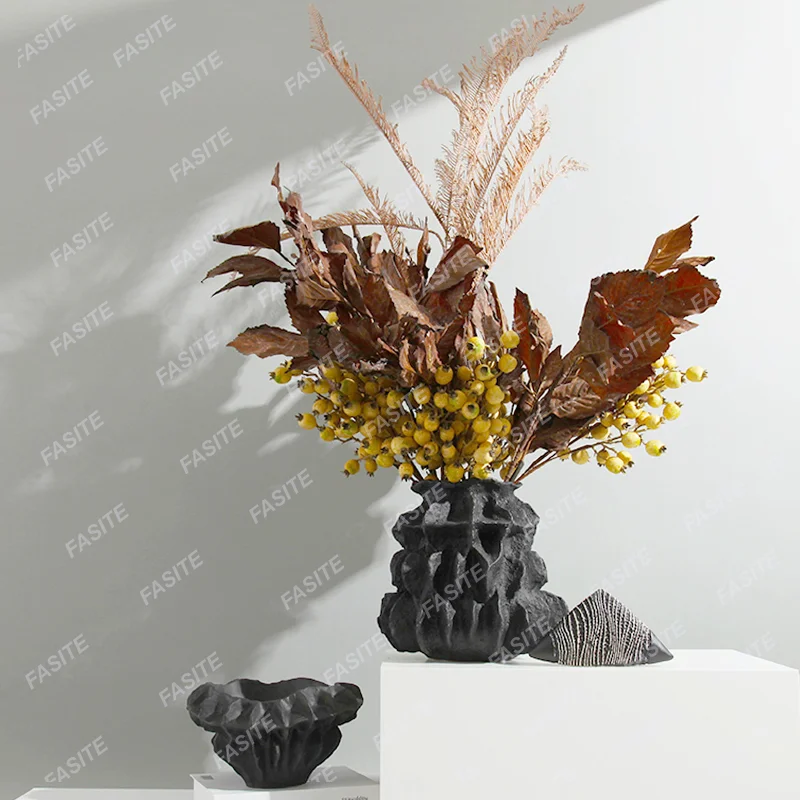 

New Chinese irregular ceramic flower arrangement model room sales office living room villa porch decorations