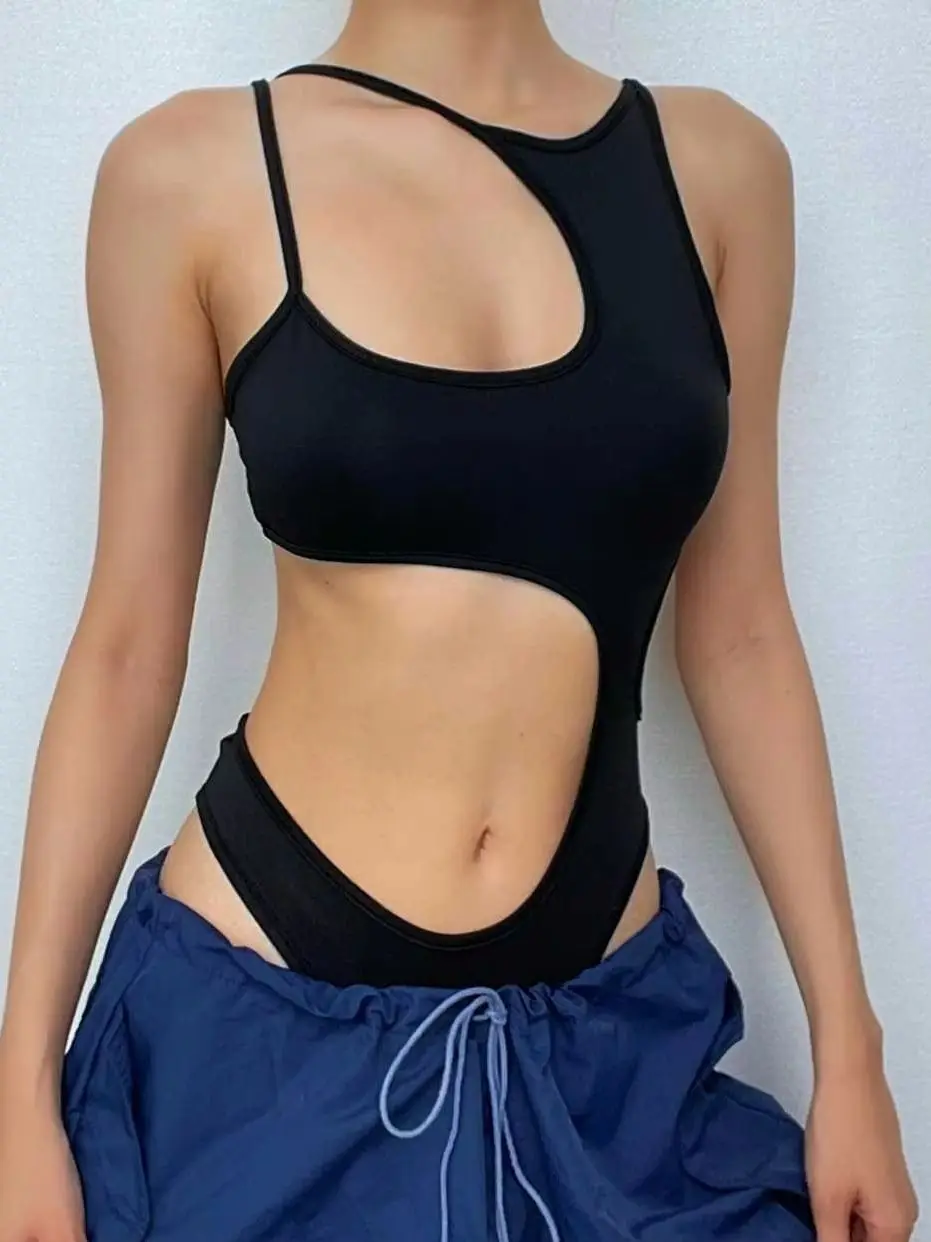 

Sexy Asymmetric Swimwear Women One Piece Swimsuit Fashion Lady Multi-Cutout Bodysuit Luxury Mujer Bathing Suit Beachwear Outfits