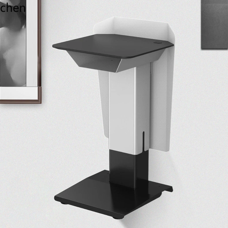T19- Electric Adjustable Lectern Movable Speaking Platform Conference Host Welcome Classroom Training Presentation Platform