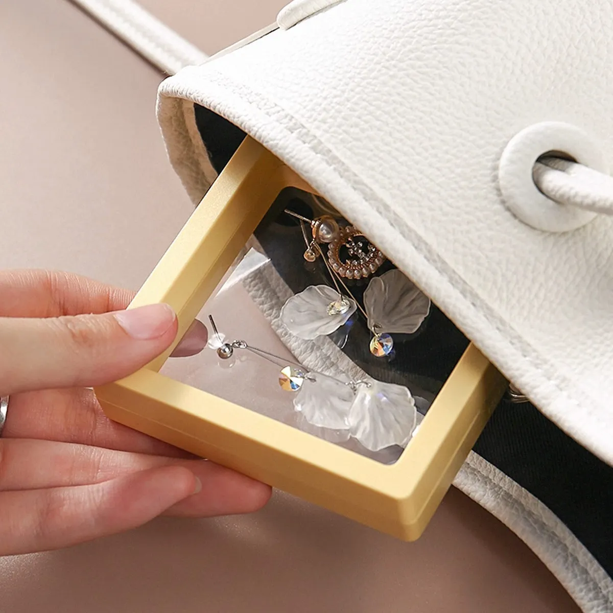 10 Stück Transparente Schwebe-Displayboxen, Kunststoff-Schmuckverpackungsboxen, Aufbewahrungsboxen für Schmuck, Halsketten, Ringe und Sammlerstücke – Detail 1