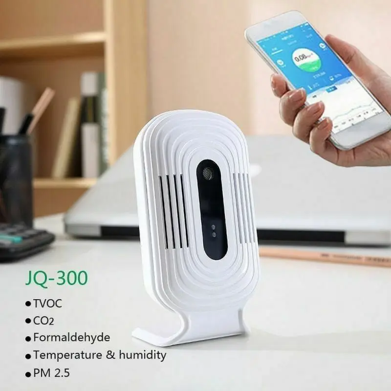 

Formaldehyde Detector Air Quality Analysis Detector Humidity Test Temperature Smart WIFI Home PM2.5 Smoke Meter JQ-200 JQ-300