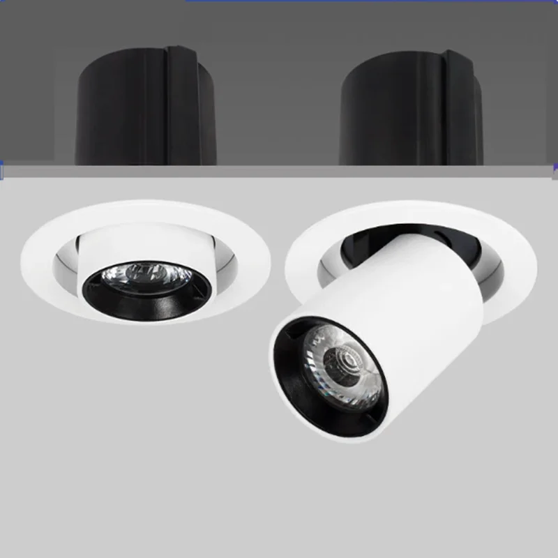 1Pcs NEW Style LED Aluminum Recessed Rotating Downlight 9W/12W/15W/18W/20W/24W Chip COB Spot Light Ceiling Lamp AC85-265V
