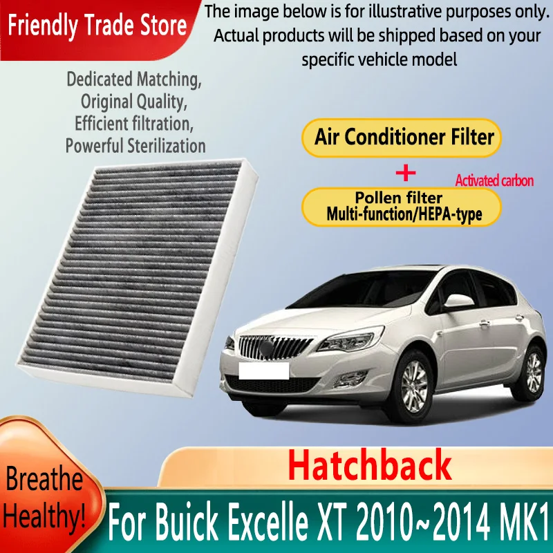 اكسسوارات السيارات ل بويك اكسل XT 2010 ~ 2014 13 MK1 فلتر تكييف الهواء فلتر المقصورة مع طقم استبدال الكربون المنشط