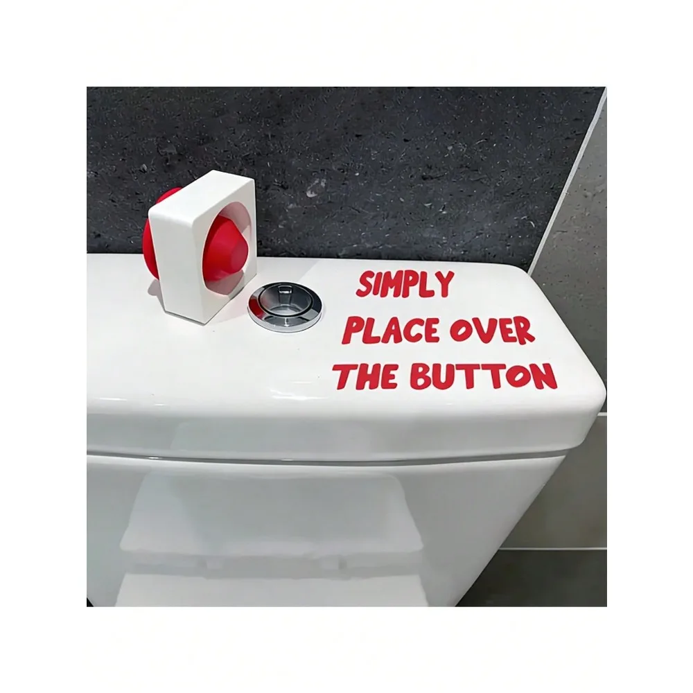 

1pc Flame Missile Toilet Flush Button Extension, No Drilling Installation, Durable Plastic, Classic Design, Fits Standard Flush Valves, Reusable Soft Rubber Base, Suitable For Most Push-Button Toilet Flush Valves, Bathroom Upgrade Essential, Toilet Access
