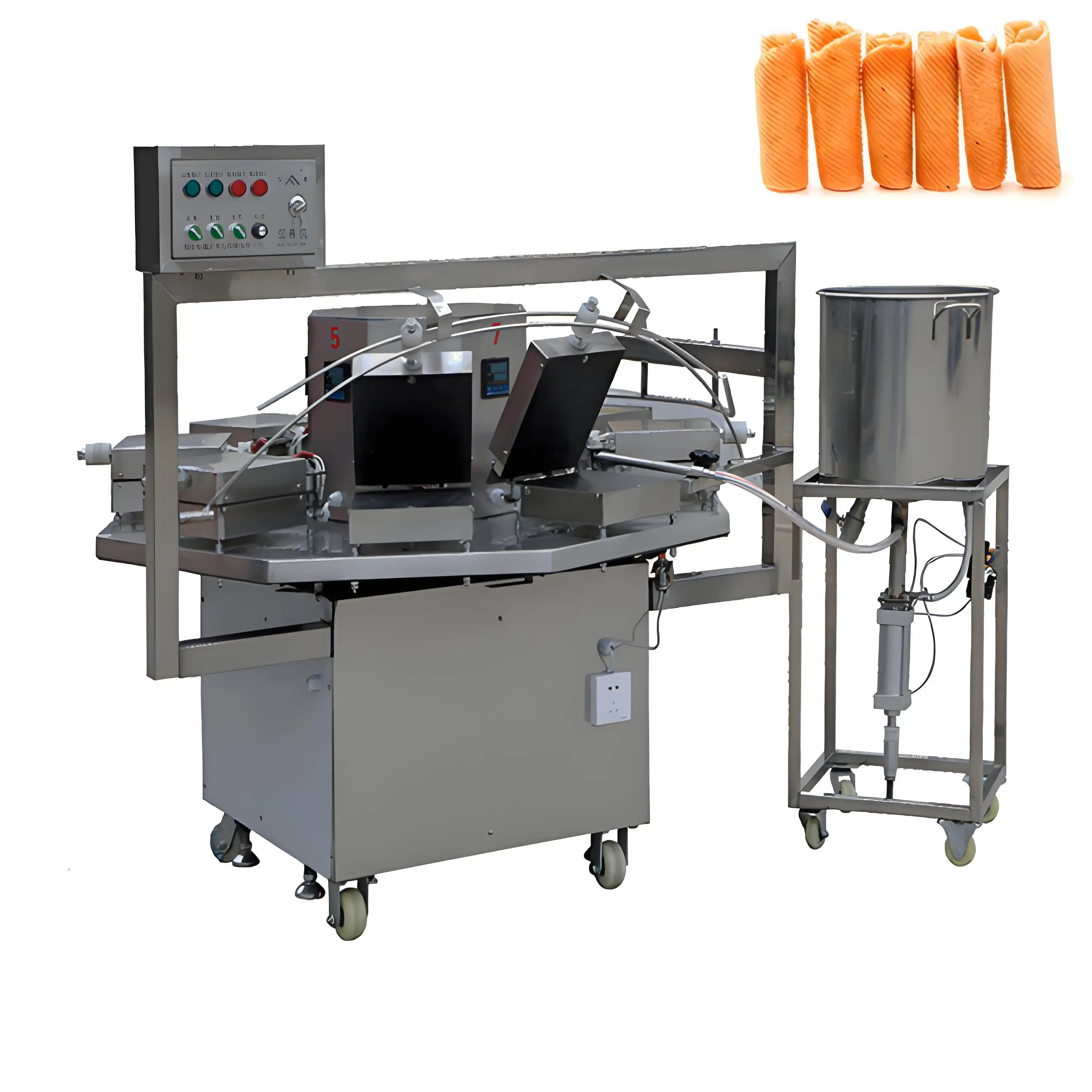 FL Egg Roll Making Machine Low Noise Egg Roll Baking Equipment For Food Factory Daily Snack Processing Work