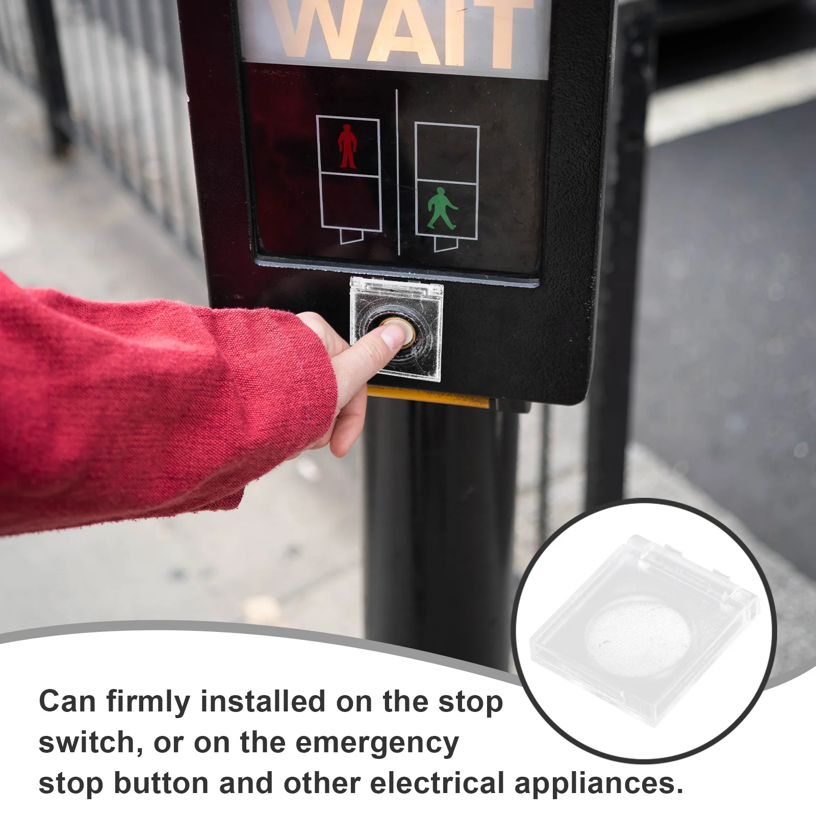 

4 шт. прозрачных защитных колпачков для кнопок аварийной остановки, гладкие защитные накладки для использования дома, в гараже, саду, на технике