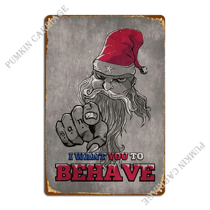 Uncle Santa Metal Plaque Poster Club Wall Decor Living Room Club Tin Sign Poster