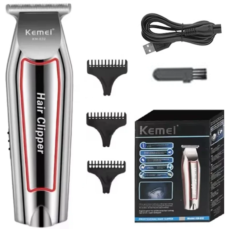 Kemei Beard Hair Trimmer Men's Hair Clipper Rechargeable Mustache Facial Shaver Bald Head Haircut Machine Electric Trimer