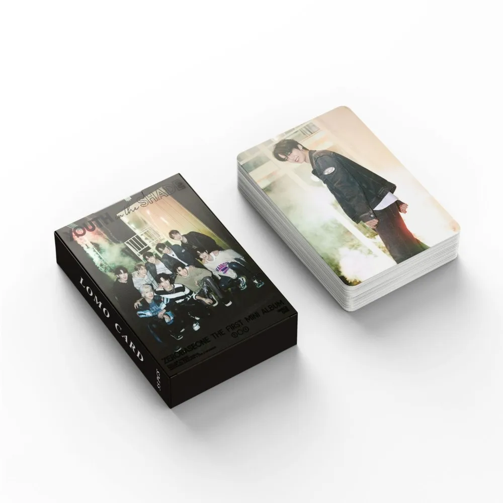 55Pcs/Box KPOP Photocard ZB1 Album YOUTH IN THE SHADE LOMO Cards Collection Zerobaseone Ricky Gyuvin Yujin Zhanghao Postcards
