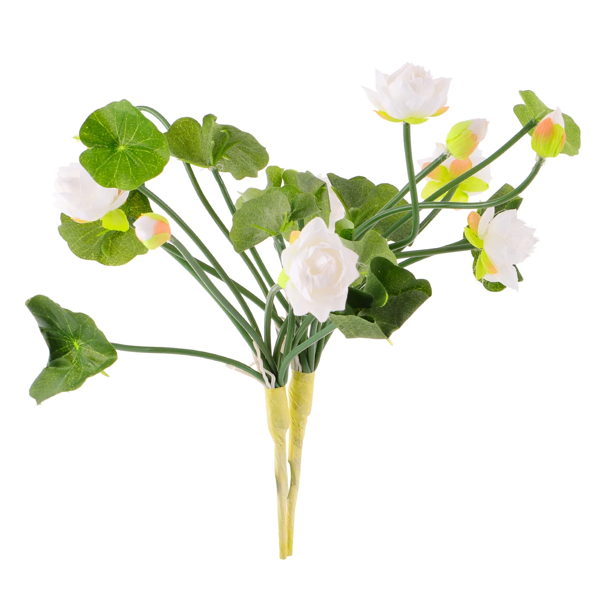 

2 Pcs Mini Lotus Fake Flowers Faux Vase Silk Artificial Cloth Miniature Plants Home Decor
