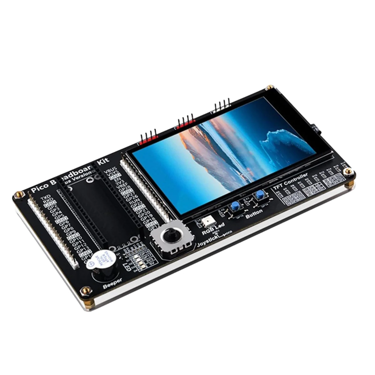 Kit de módulo de tela de toque para Raspberry Pi Pico/Pico W Módulo de placa de expansão Kit de indicador LED de tela IPS TFT de 3,5 polegadas - L47A