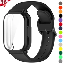 Protector Case+Silicone Strap For Xiaomi Redmi Watch 5 active/5 Lite Full Cover Screen TPU Shell and Breathable Soft Sport Band