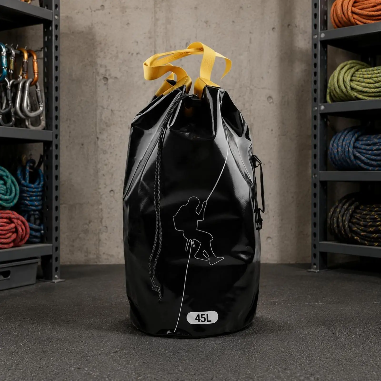 Climbing Rope Backpack Drawstring Opening Climbing Rope Bag Drain Hole