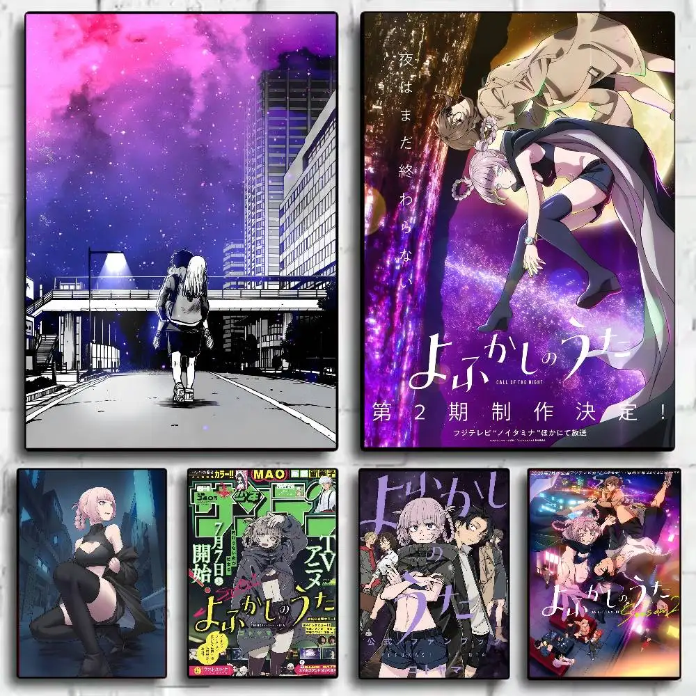 Call of the Night Nazuna Nanakusa Poster HD Home Decor Sticky Wall Waterproof Home Living Room Bar Aesthetic Decor