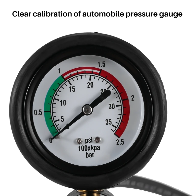 Water Tank Leak Detector Shockproof Dial Car Pressure Gauge Tester Cooling System Tester Radiator Pressure Pump