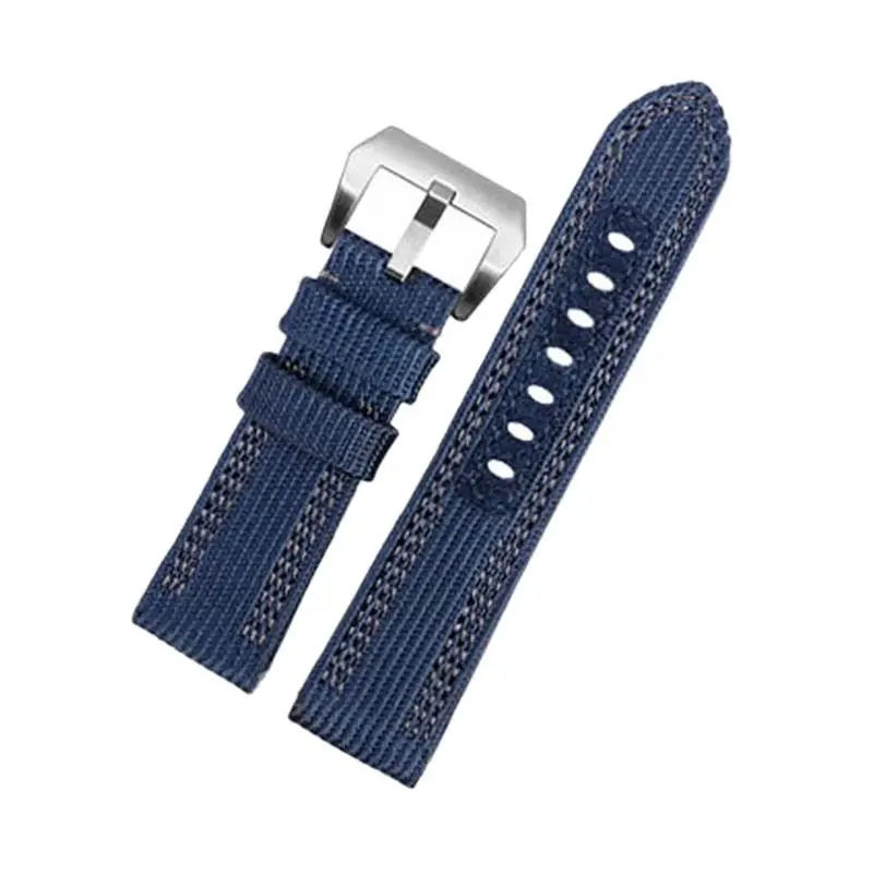 

HAODEE Canvas Watchband For Panerai PAM00984 985 441 Series Nylon Canvas Leather Wristband 24mm26mm Strap