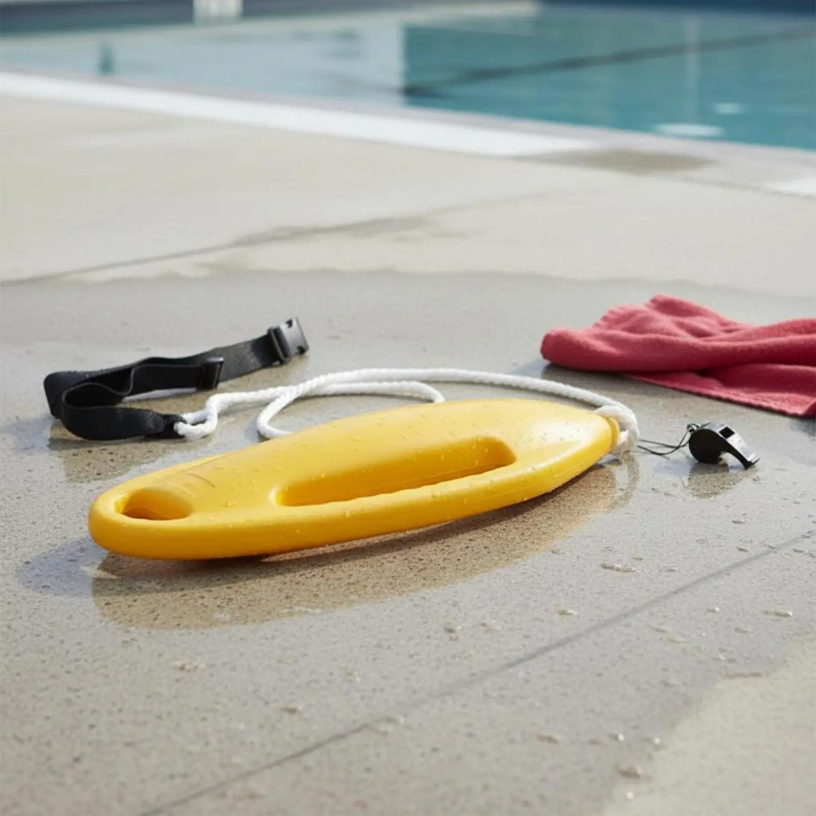children-water-safety-buoy-board-solid-foam-rescue-float-with-waist-belt-for-swimming-pool-teaching
