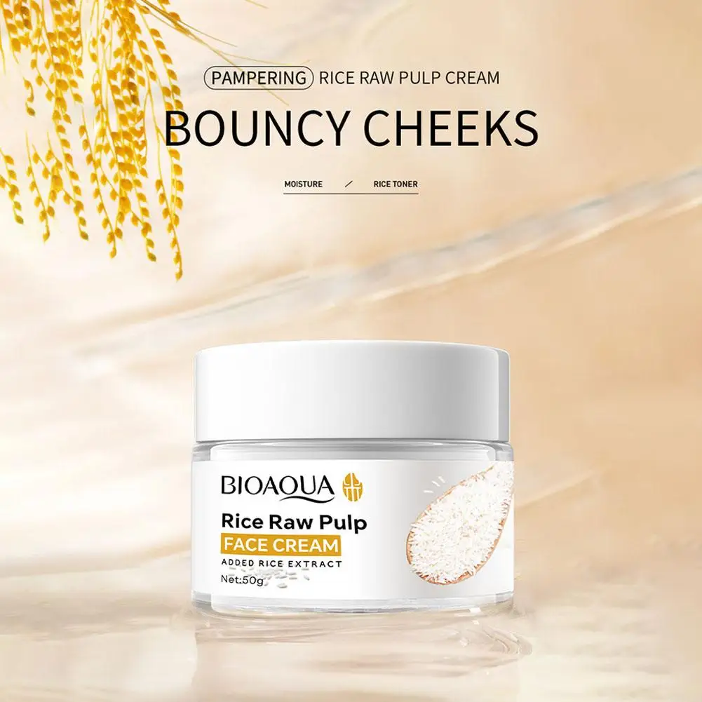 Rice Cream Promotes Elasticity Radiance MoisturizesNouriTheshes LocksMoisture Anti Aging Face Lifting Nourishing Repair Collagen
