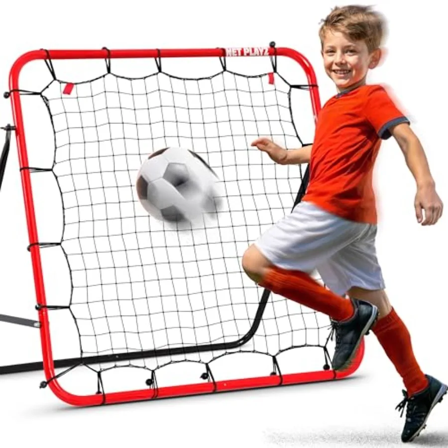 

Soccer Rebounder Kickback Football Rebound Net Adjustable Angle Portable Easy Setup