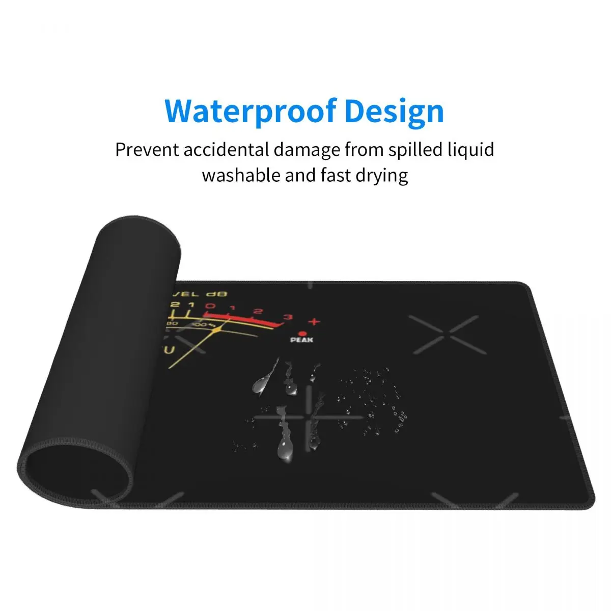 Volume VU Meter Vintage Audio Engineer Recording Fan Rubber Keyboard Pads