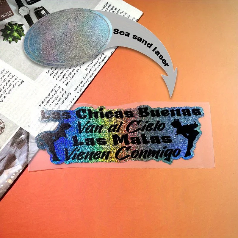 الفتيات الجيدة تذهب إلى الجنة، الأولاد السيئون اتبعني - ملصقات دراجات نارية إسبانية، مقاومة للماء وواقية من الشمس متينة #6