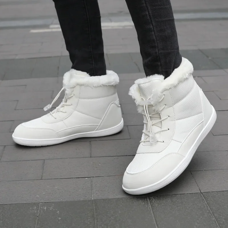 

Women's Winter Snow Boots Fur Lined Barefoot Boots Wide Toe Box Ankle Booties Walking Boots Outdoor with Plush Cotton Shoes