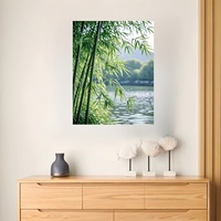 Realistic Chinese decorative paintings of Daming Lake scenery, stickers for living rooms, outdoor, indoor, and dining rooms