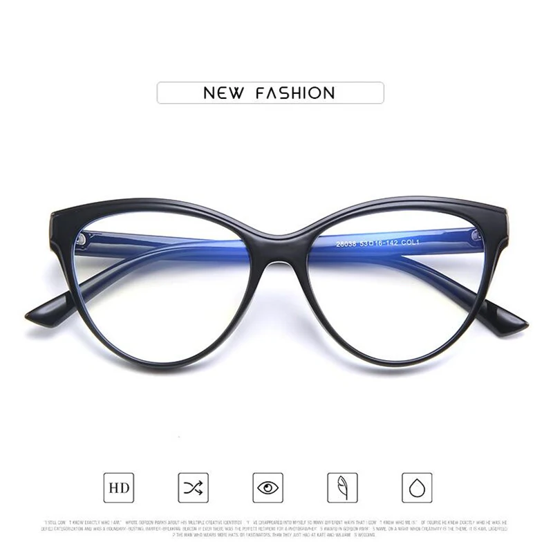 Pink Frame Anti Blue Rays Cat Eye Nearsighted Glasses For Women Fashion Short-sight Eyeglasses Prescription 0 -0.5 -0.75 To -6.0