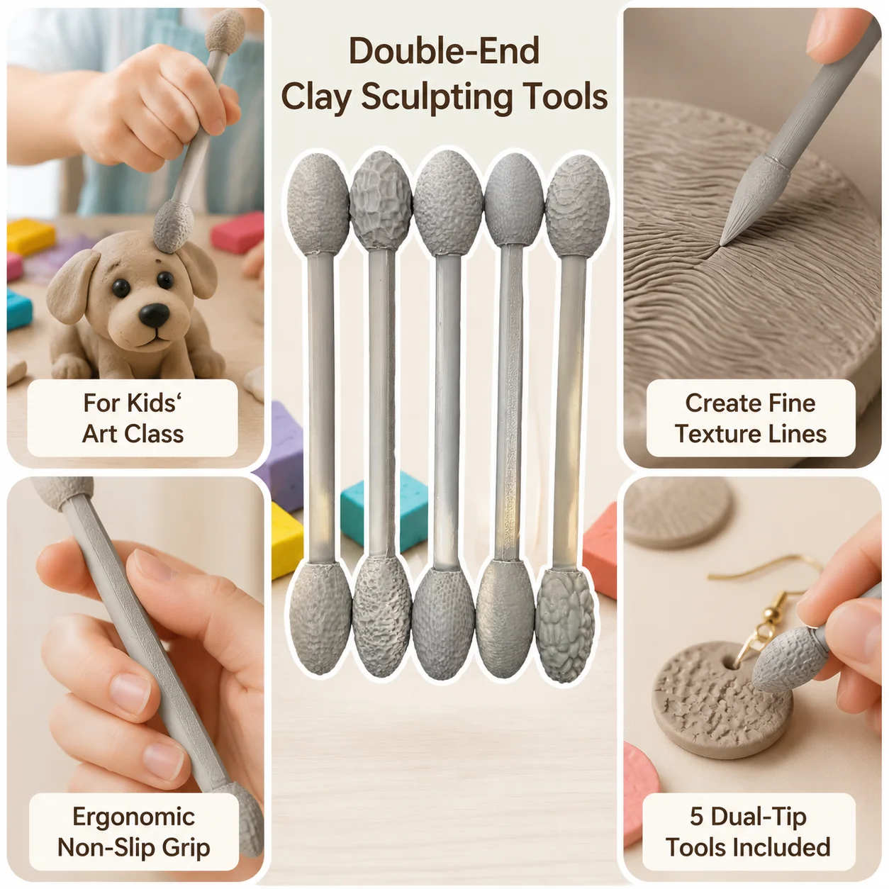 Handcrafting Clay Texture Tool Set PLA Sculpting Pen for Polymer Ceramic Modeling Detail Engraving Art Kit Durable Professional