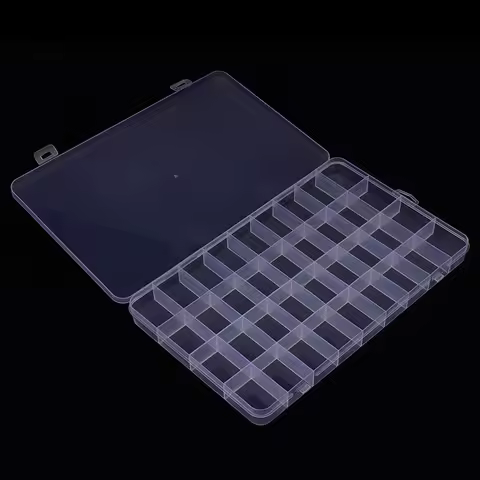 Jewelry Earring Bead Screw Holder Case 18/32/36 Grid Compartment Plastic Transparent Storage Box Display Organizer Container