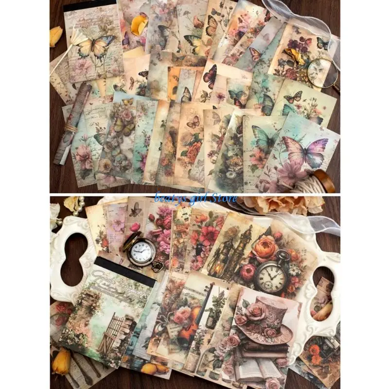 C7ab 100 folhas papel artístico para scrapbook, diário, papel fundo para scrapbooking, fazer cartão, enfeite livro