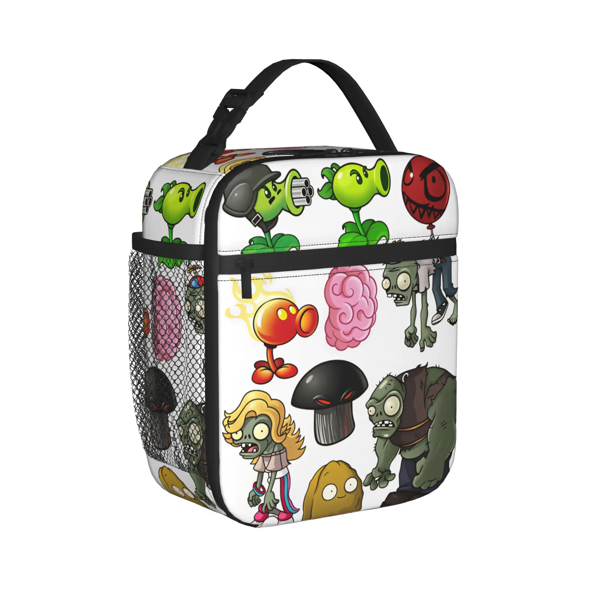 Plants Vs Zombies Mix Character Lunch Bag For Girls Lunch Box Leisure School Cooler Bag Portable Oxford Thermal Tote Handbags