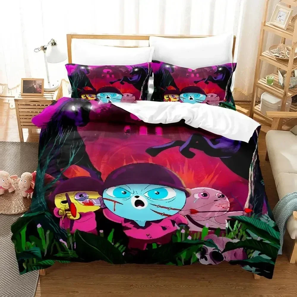 3D Print Anime Game Unicorn Wars Comfortable Duvet Quilt Cover Pillowcase Bedding Set Children Bedroom Decoration Home Textile