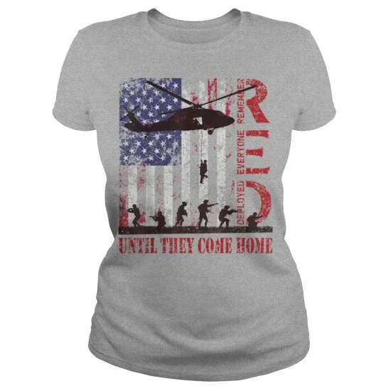 Red Friday Remember Everyone Deployed, Until They Come Home .Us Flag Military Army Women's T-Shirt