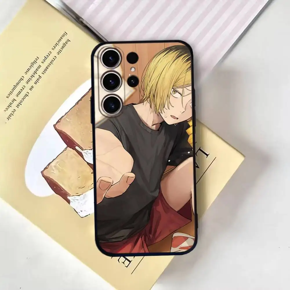 حافظة هاتف Kenma Kozume Anime لهاتف SamsungS25,24,21,22,23,30,Ultra,20,Plus,Fe,Lite,Note,10,9,Soft Black Cover #4