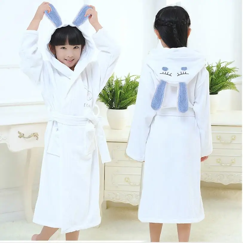 37 Design Cotton Kids Hooded Bathrobe For Girl Sleepwear Robe Boy Cotton Terry Bathrobe Baby Pajamas Bath Robe Children Bathrobe