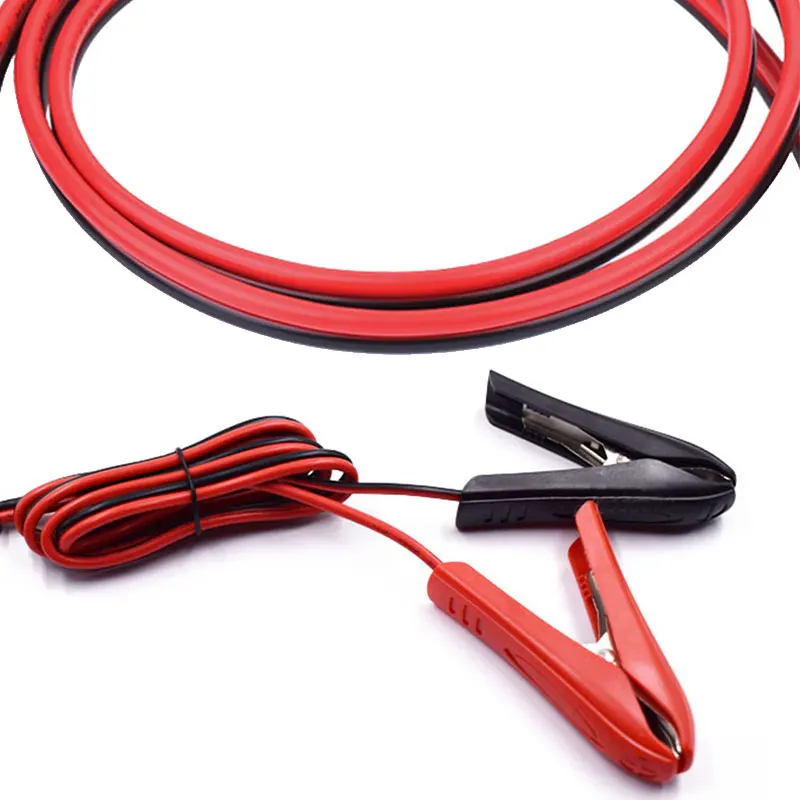 Zaciski krokodylkowe złącze 1.8M 18AWG kabel do motoryzacji akumulator samochodowy zasilacz DIY Outdoor Camping 12V klipy baterii