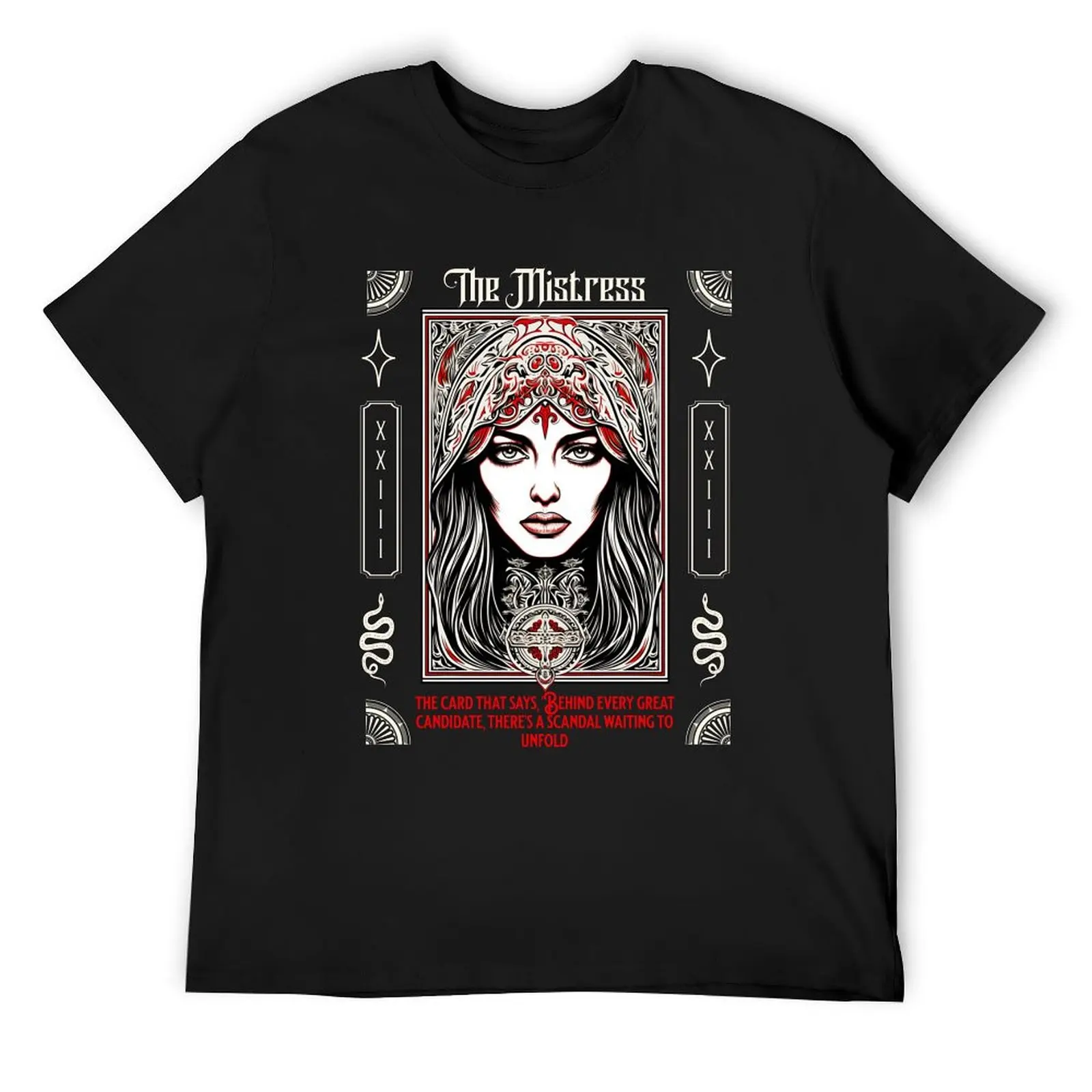 The Mistress, Tarot Card T-Shirt oversized t shirt cotton graphic tees custom t shirt quick-drying tshirts for men