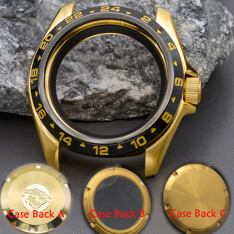 

Золотой корпус часов подходит для NH34 NH36 NH35 7S 4R с автоматическим механизмом SKX007 009, мужские часы, замена с стеклом Sapphira 316L, 200 м, вода