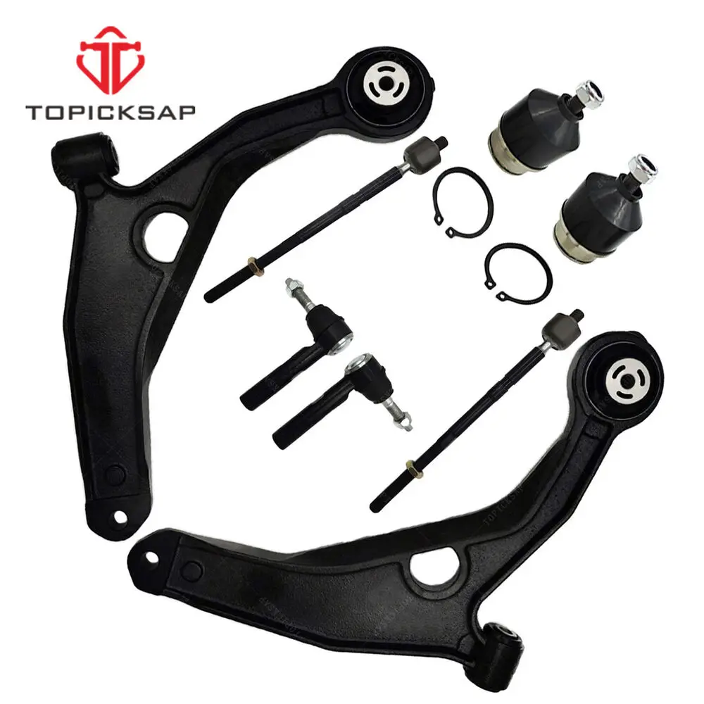 

TOPICKSAP 8PCS Front Lower Control Arm Ball Joint Tie Rod Ends Kit For Chrysler Sebring 200 Journey Avenger FWD 2007-2015
