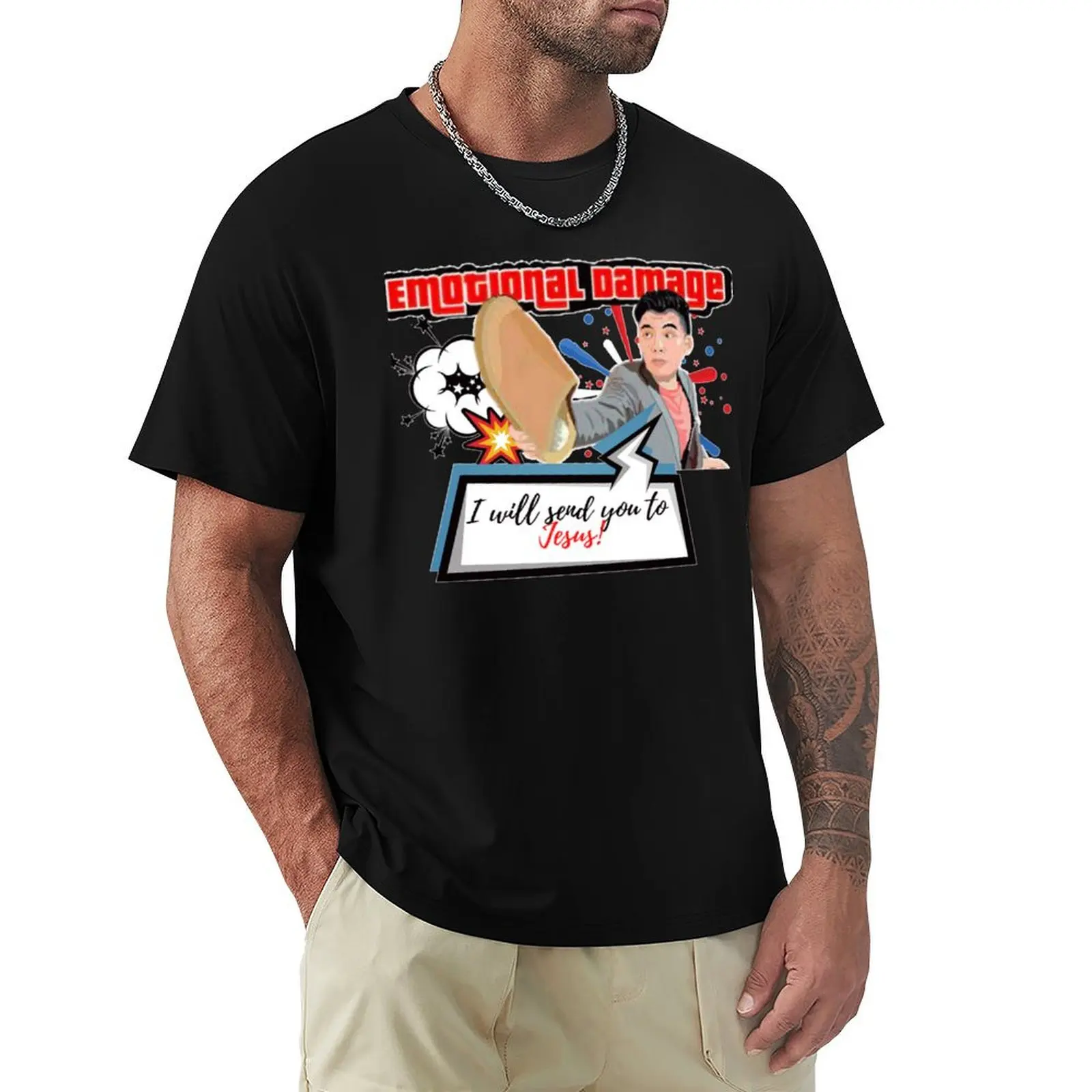 Emotional Damage Steven He Meme T-Shirt Modern Style Print T-Shirt